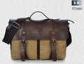 Military Canvas Messenger Bag – Men's Crossbody Laptop Satchel