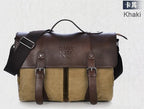 Military Canvas Messenger Bag – Men's Crossbody Laptop Satchel