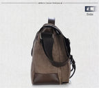 Military Canvas Messenger Bag – Men's Crossbody Laptop Satchel