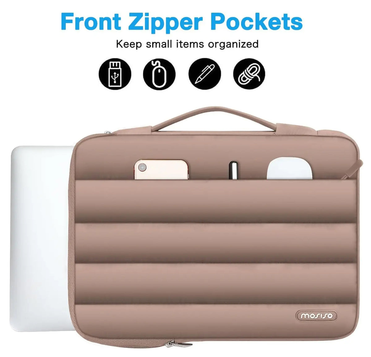MOSISO Polyester Laptop Sleeve – Padded 13-16 Inch Protective Case