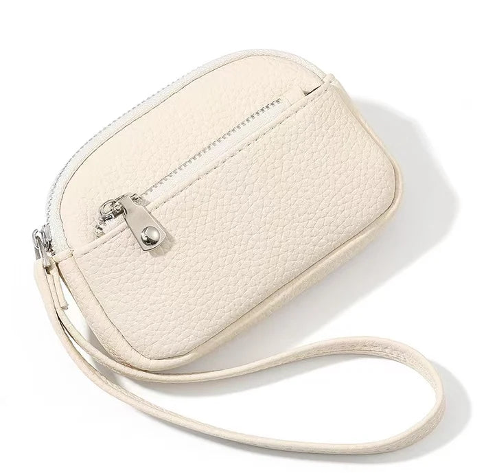 Personalized Name Mini Wristlet Purse – PU Leather Zip Pouch