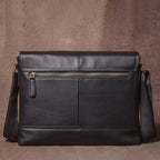 Men's Genuine Leather Crossbody Briefcase – Vintage Cowhide Messenger Bag
