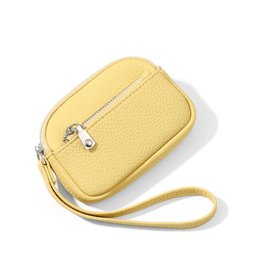 Personalized Name Mini Wristlet Purse – PU Leather Zip Pouch