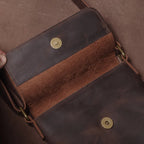 Men's Crazy Horse Leather Crossbody Satchel – Vintage Messenger Bag