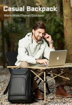 Men's Waterproof Laptop Backpack – 17.3" Business Backpack with USB Charging
