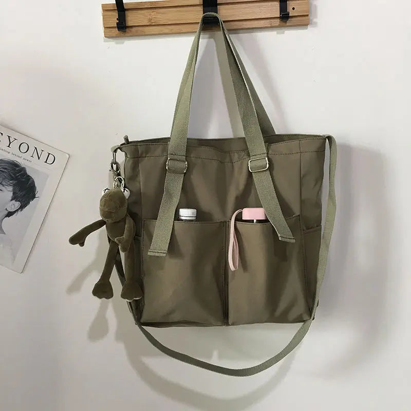 Women's Water-Resistant Nylon Shoulder Bag – Adjustable-Strap Crossbody Tote