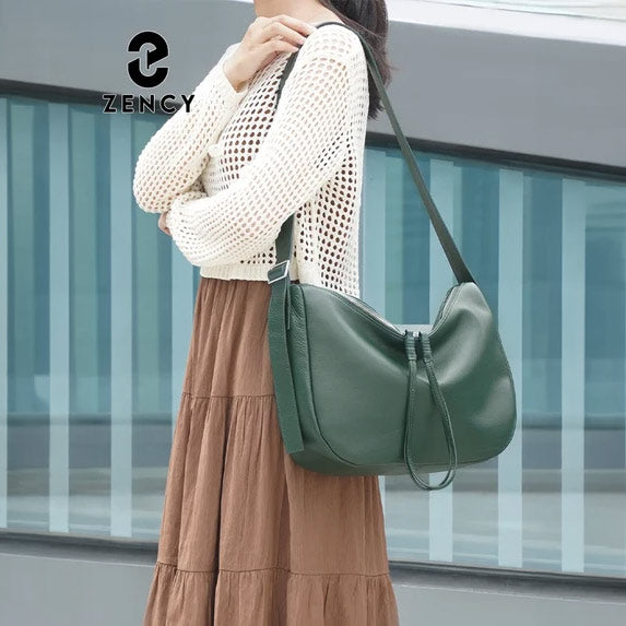 Zency Soft Leather Hobo Bag – Women's Work & Travel Shoulder Bag