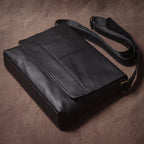 Men's Genuine Leather Crossbody Briefcase – Vintage Cowhide Messenger Bag