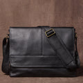 Men's Genuine Leather Crossbody Briefcase – Vintage Cowhide Messenger Bag