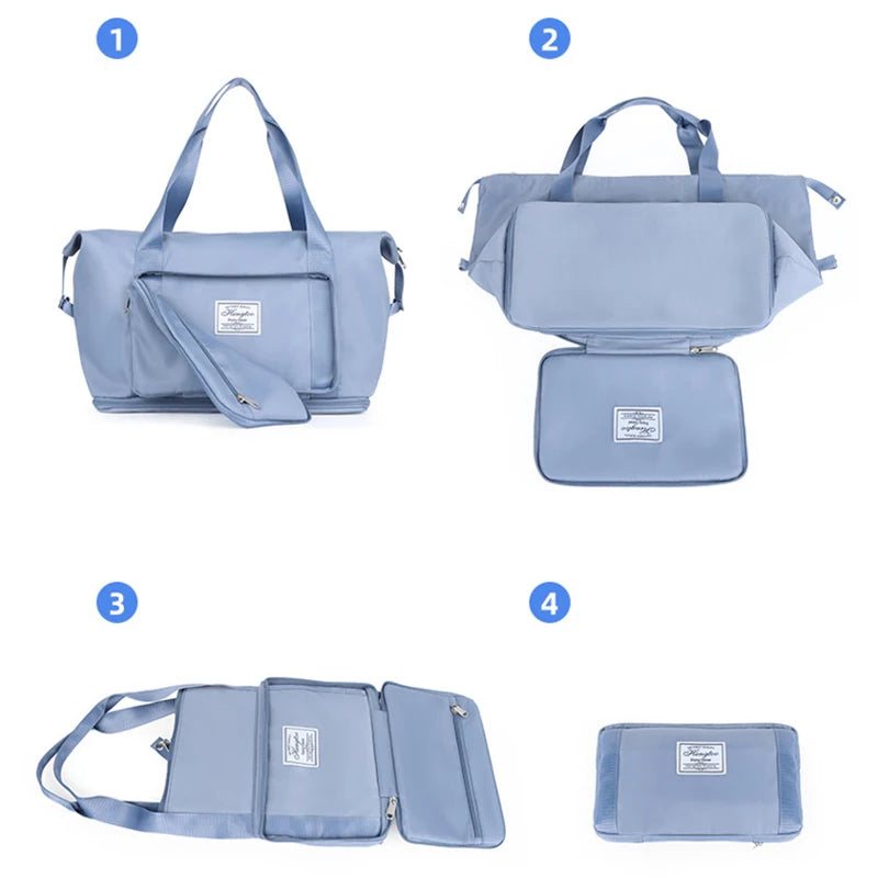 Foldable Travel Duffel – Waterproof Expandable Luggage Organizer