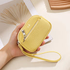 Personalized Name Mini Wristlet Purse – PU Leather Zip Pouch