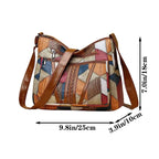 Geometric Patchwork Shoulder Bag – Adjustable Strap Tote