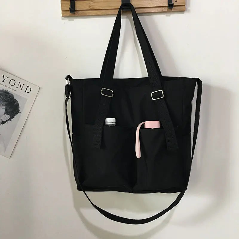 Women's Water-Resistant Nylon Shoulder Bag – Adjustable-Strap Crossbody Tote