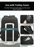 Men's Waterproof Laptop Backpack – 17.3" Business Backpack with USB Charging