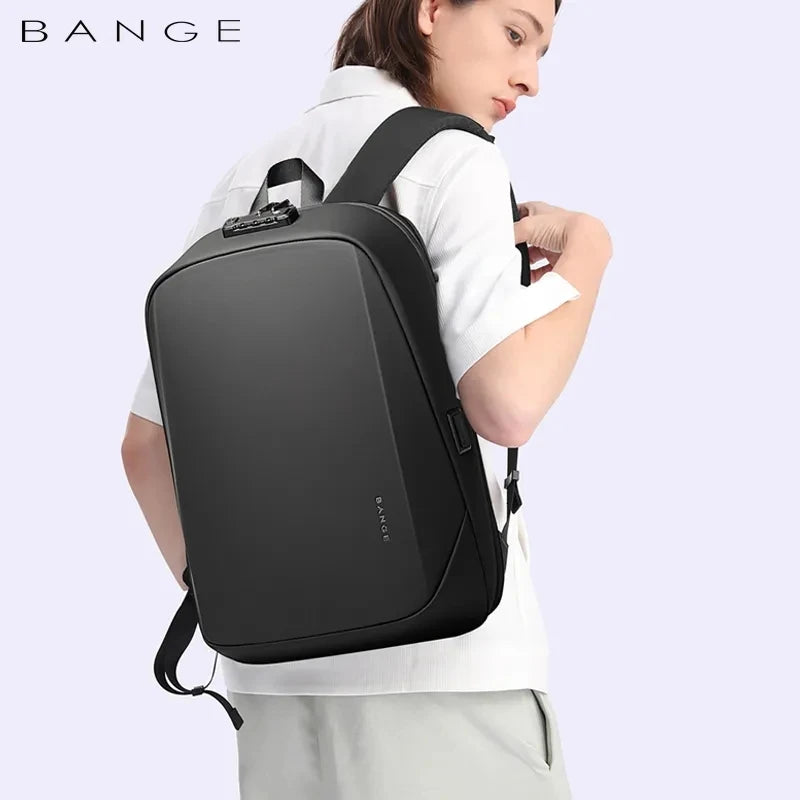 BANGE Men's Anti-Theft Backpack – Waterproof 20-35L Laptop Bag