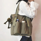 Women's Water-Resistant Nylon Shoulder Bag – Adjustable-Strap Crossbody Tote