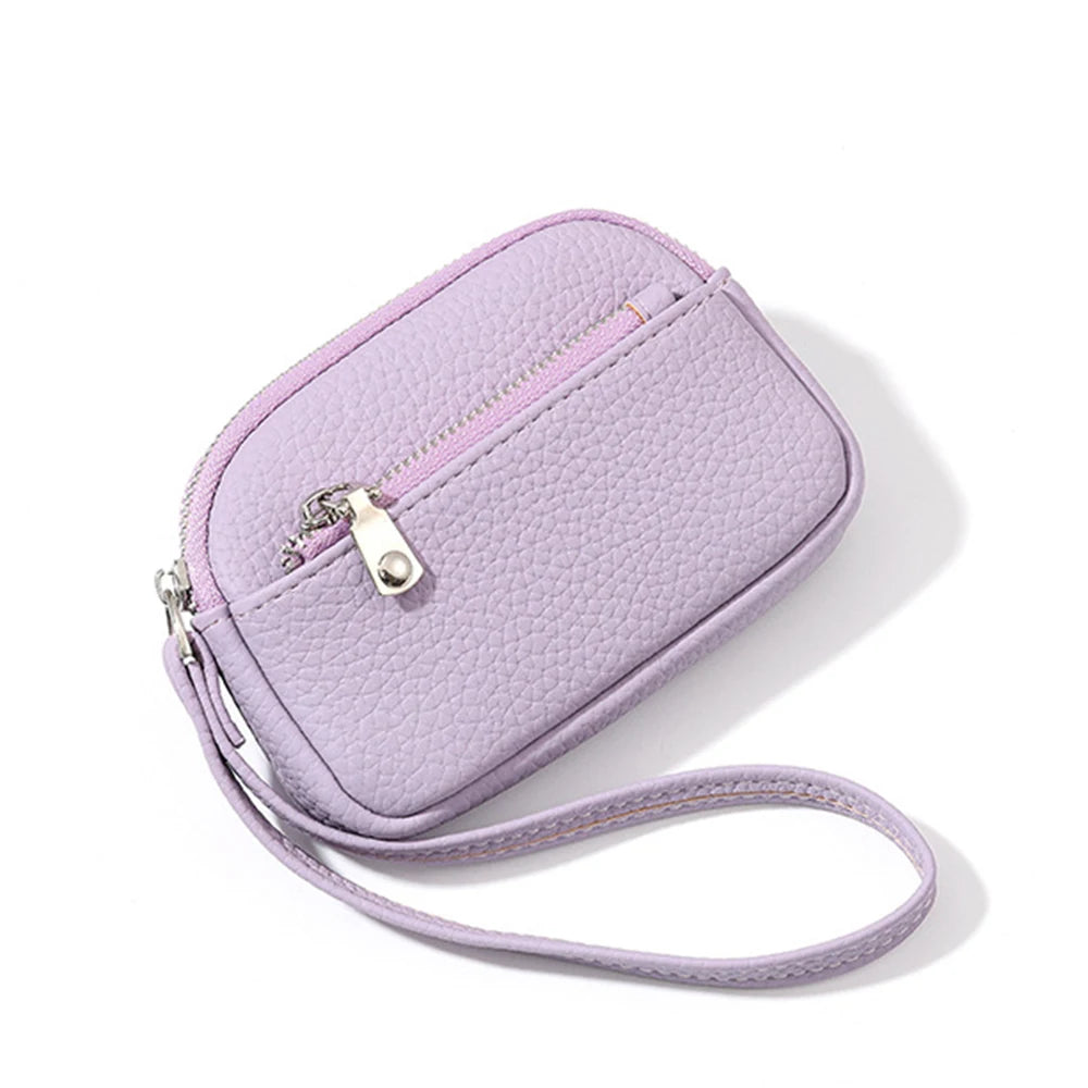 Personalized Name Mini Wristlet Purse – PU Leather Zip Pouch