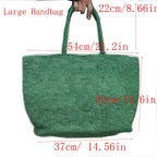 Handwoven Straw Tote Bag – Large Natural Raffia Beach Bag