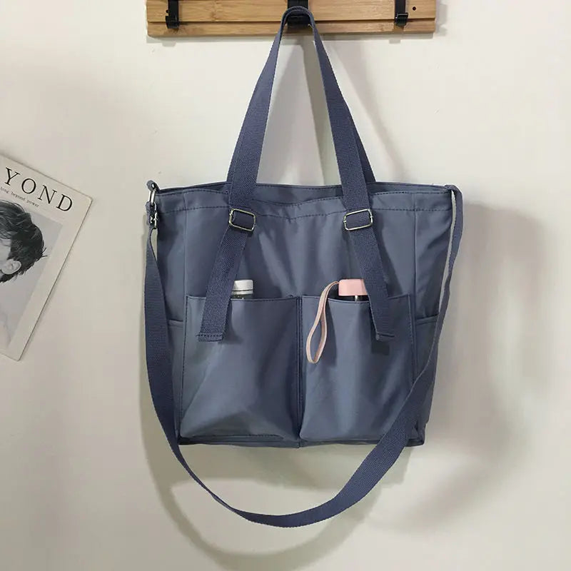 Women's Water-Resistant Nylon Shoulder Bag – Adjustable-Strap Crossbody Tote