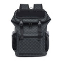 PU Leather Travel Backpack – 20-35L Student & Commuter Laptop Bag