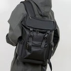 PU Leather Travel Backpack – 20-35L Student & Commuter Laptop Bag