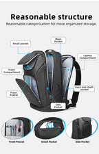 Men's Waterproof Laptop Backpack – 17.3" Business Backpack with USB Charging