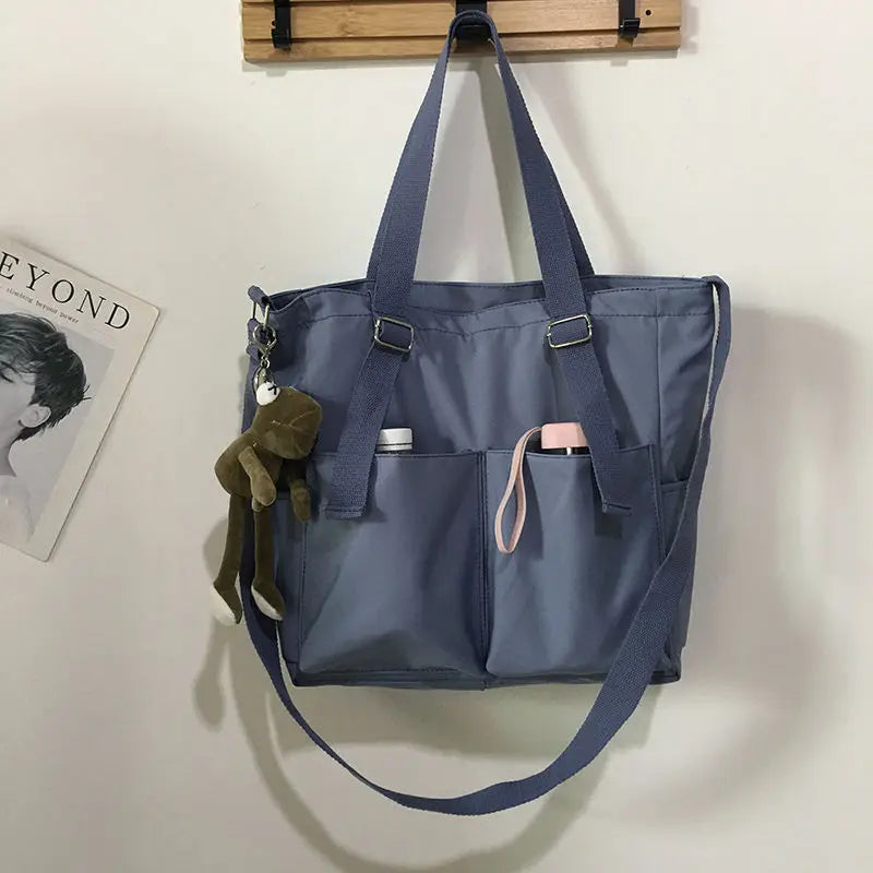 Women's Water-Resistant Nylon Shoulder Bag – Adjustable-Strap Crossbody Tote