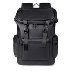 PU Leather Travel Backpack – 20-35L Student & Commuter Laptop Bag