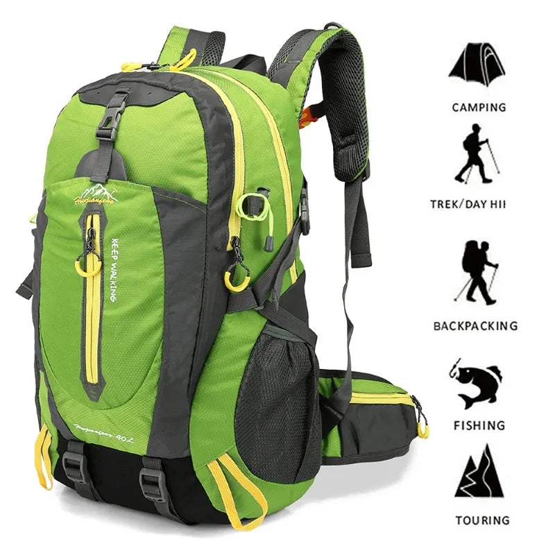 40L Water-Resistant Hiking Backpack – Trekking & Camping Daypack