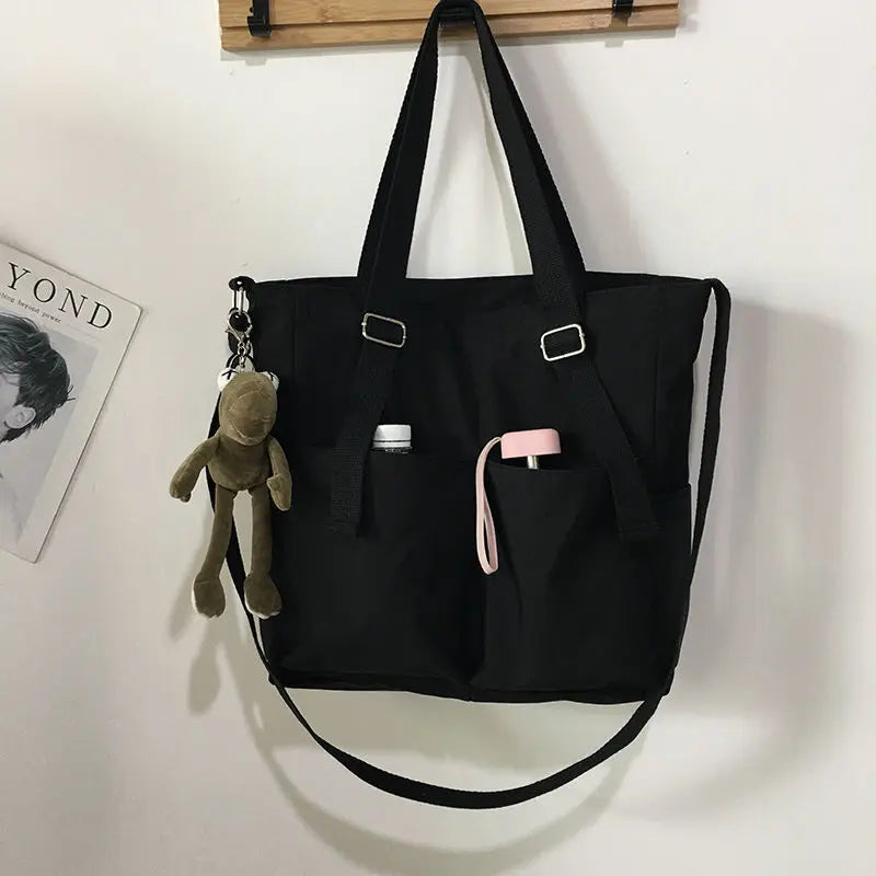 Women's Water-Resistant Nylon Shoulder Bag – Adjustable-Strap Crossbody Tote