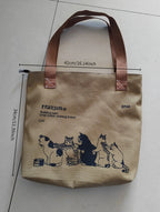 Canvas Tote Bag for Women – Large Capacity Shoulder Bag with Zip Closure
