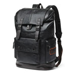 Men's Anti-Theft Travel Laptop Backpack – PU Leather Business Bag